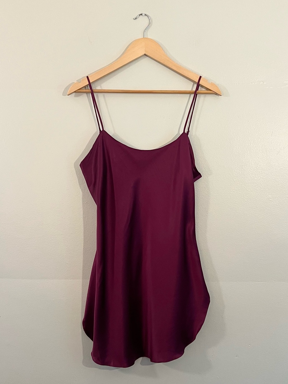 Vintage Victoria's Secret purple silk slip mini dress 1990’s coquette feminine